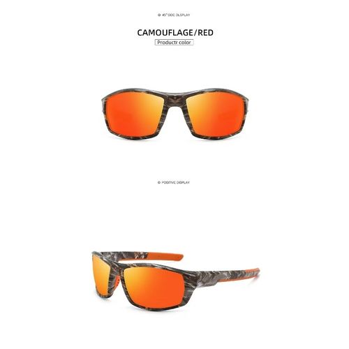 Polarized Sunglasses for Men, Featuring a Square Frame Suitable for Outdoor Activities, Camouflage Design for Cycling, And Sunglasses for Night Driving