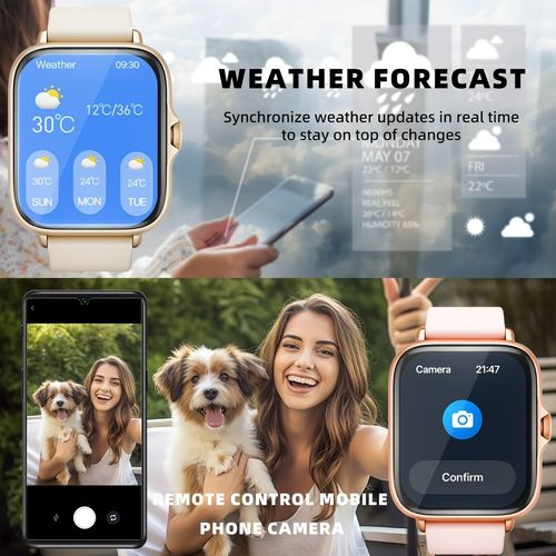 Smart Sports Watch with a 1.83-Inch Full Touchscreen, Information Reception, Calling Features, Health Monitoring, Step Tracking, Message Alerts, Compatible with for Iphone And Android, Perfect Gift for Boyfriend Or Girlfriend, Birthday Present