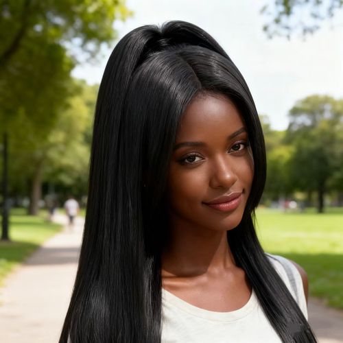 👩‍💼Women's Long Straight🦋🦋 Black Ponytail Wig✌