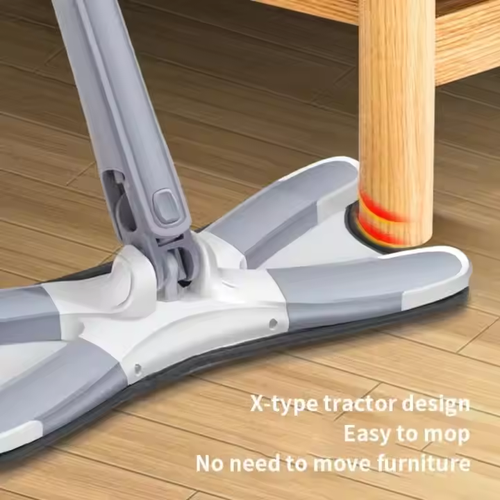 Mop cu Stoarcere Automată, Cap Flexibil, Rotativ 360° și Microfibră Super Absorbantă