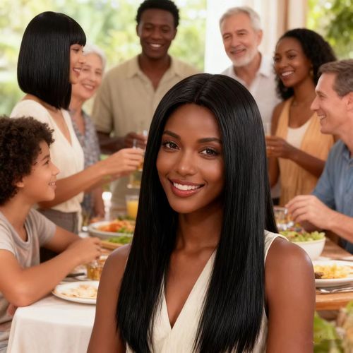 👩‍💼Women's Long Straight🦋🦋 Black Ponytail Wig✌