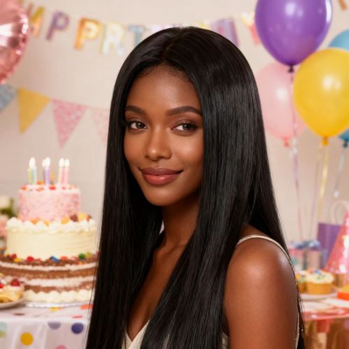 👩‍💼Women's Long Straight🦋🦋 Black Ponytail Wig✌