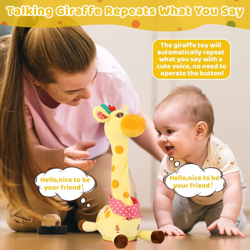 🎉 Best-Selling Musical Giraffe Toy – Sings, Dances & Repeats What You Say! 🦒🎵🗣️