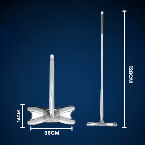 Mop cu Stoarcere Automată, Cap Flexibil, Rotativ 360° și Microfibră Super Absorbantă