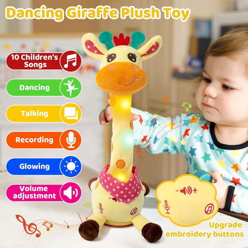 🎉 Best-Selling Musical Giraffe Toy – Sings, Dances & Repeats What You Say! 🦒🎵🗣️