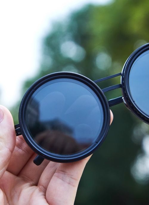 High quality circular polarized brightness adjustable sunglasses aperture ND filter tone adjustment sunglasses with camera lens UV anti-ultraviolet personality nd sunglasses