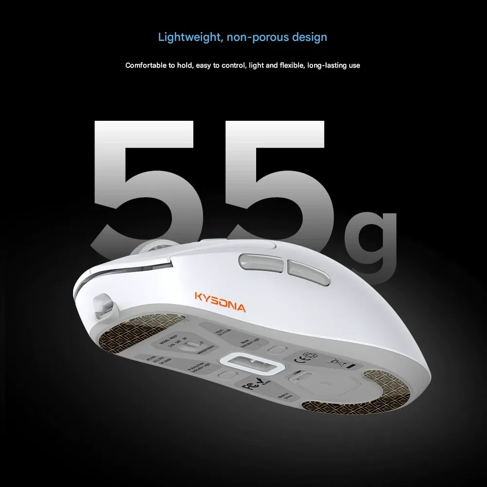 Everyone who uses it will praise it. American e-sports gaming mouse KYSONAM600V2 lightweight mouse 55g PAW3395 hot new wireless