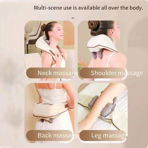 Low Stock Neck massager, shoulder and neck protector, dual-purpose for waist and neck, trapezius muscle electric heating, simulates human hand kneading shawl