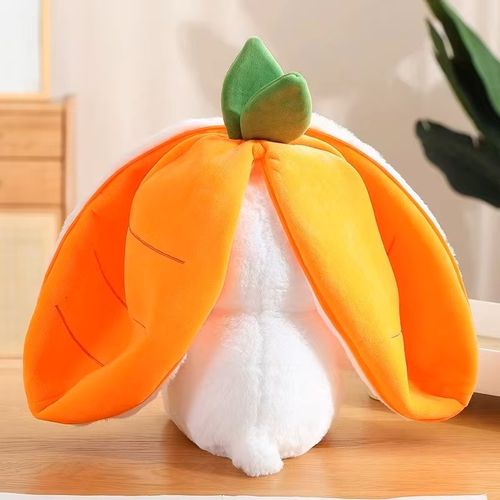 Breathing carrot rabbit to accompany the sleep plush toy cute doll toy children soothing music doll