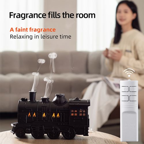 Small train aromatherapy machine desktop ultrasonic large fog volume intelligent jellyfish spray retro train humidification aromatherapy machine