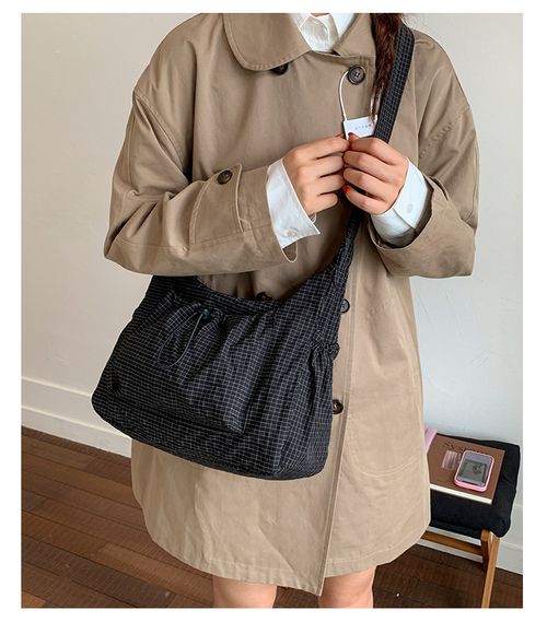 Trendy retro large-capacity women's casual tote bag, 2025 new style, shoulder bag, crossbody bag