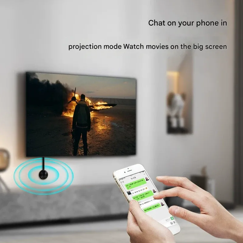 RK5G+4K G100 mobile phone wireless screen projector mobile phone screen sharing device HD Android IOS connected to the display