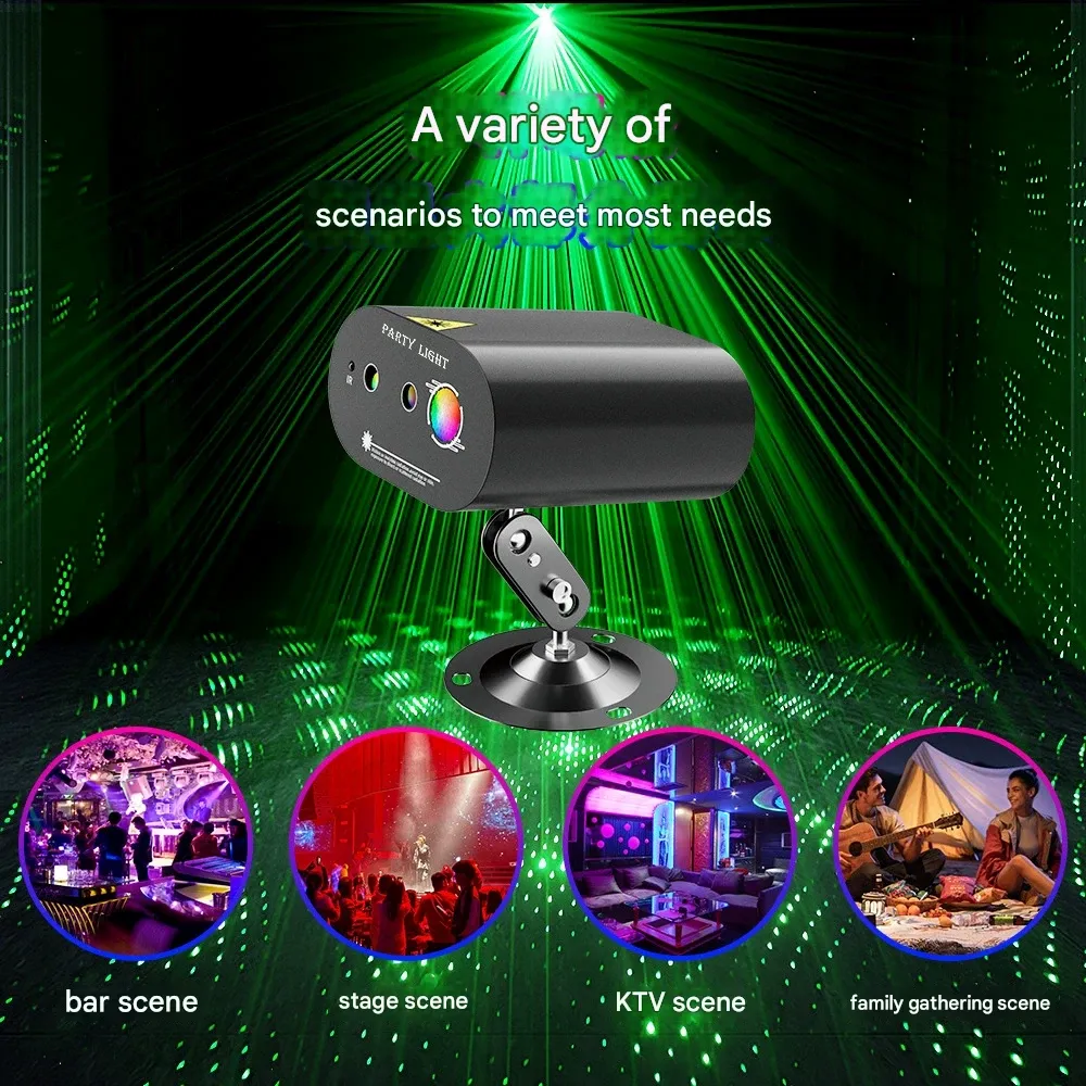 LED mini dual-hole laser light, laser ambient beam stage light, ba KTV private room party light.