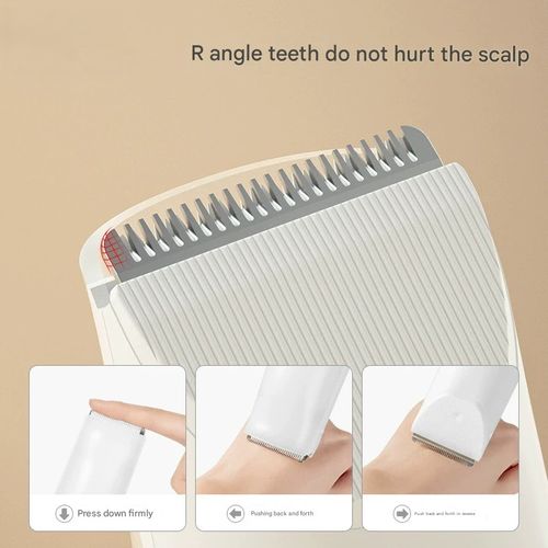 Baby hair clipper with silent bass and automatic hair suction for baby to shave newborn children electric hair clipper shaving tool