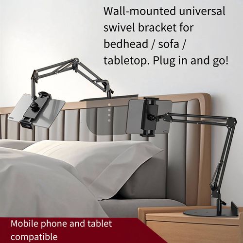 Convenient to use phone to watch movies on bed, Hidden clip-free bedside lazy stand mobile phone tablet stand adjustable bed watching drama mobile phone stand