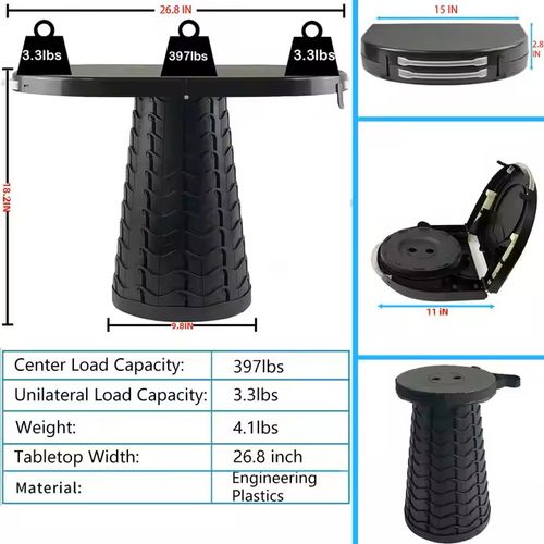 Portable Outdoor Adjustable Telescopic Stool Trendy Collapsible Fishing & Camping Stool Lightweight Travel-Ready Design with Height-Adjustable Function