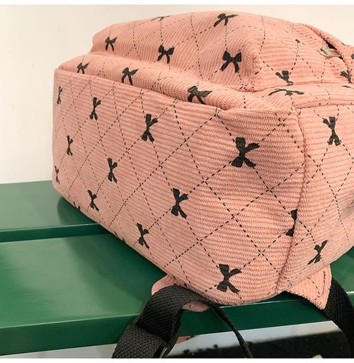 Cute schoolbag for female college students, fashionable bowknot backpack, Japanese style, versatile travel computer backpack