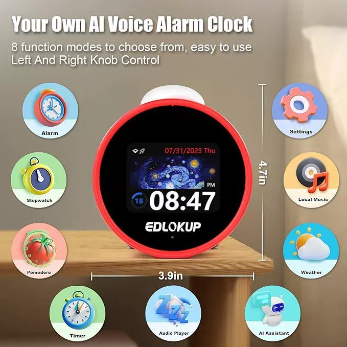 AI Smart Alarm Clock for Students - Intelligent Multifunctional Time Manager for Learning and Self-Discipline