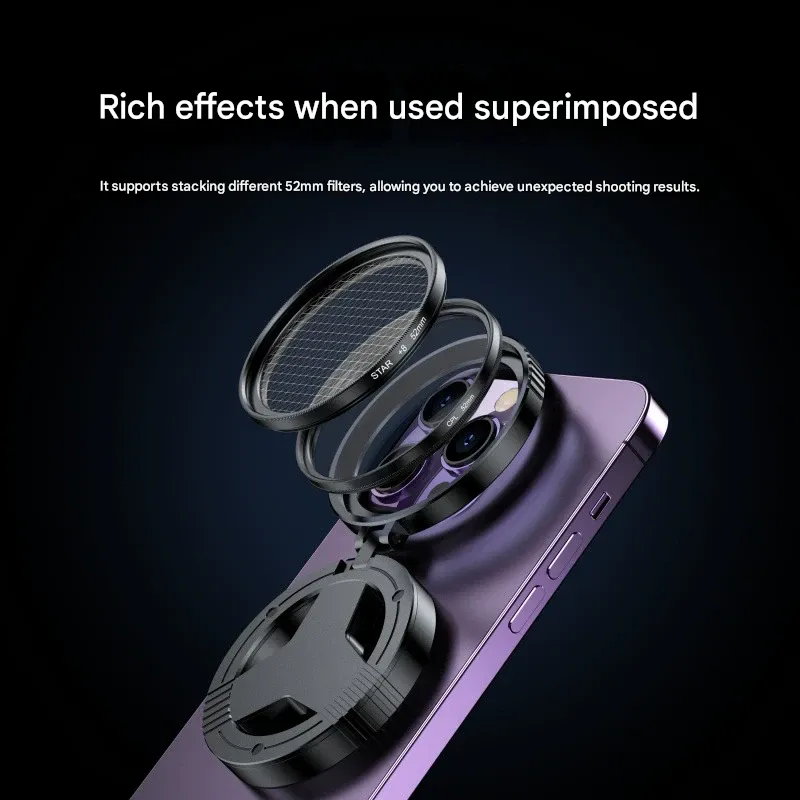 Magnetic mobile phone polarizing filter (CPL), anti-reflective polarizing filter, optical coating, starlight high-definition photography filter.