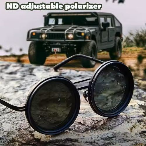 High quality circular polarized brightness adjustable sunglasses aperture ND filter tone adjustment sunglasses with camera lens UV anti-ultraviolet personality nd sunglasses