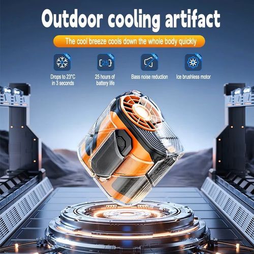 Portable fast cooInstant Cooling! USB Rechargeable LED Wind Speed Waist Fan – Mini Clip-On, Hanging Neck Fan, 3-Speed Adjustable, Summer Must-Haveling! USB charging LED wind speed waist fan Mini hanging neck waist fan with three-speed adjustment A must-have in summer