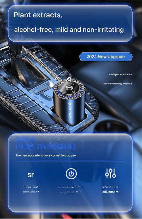 Best-Selling Car Aromatherapy Diffuser! Starry Sky Ambient Light + Aluminum Alloy Body, Plant-Extracted Automatic Spraying, Adds Fragrance & Ambiance to Car, More Comfortable Driving