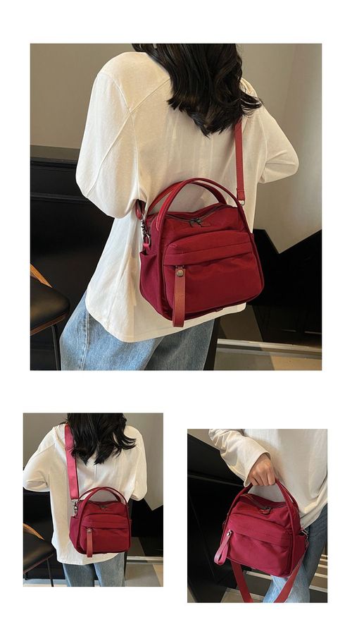 Simple, lightweight, casual, one-shoulder, hand-held, commuter bag for women, new style, fashionable and versatile Oxford cloth messenger bag