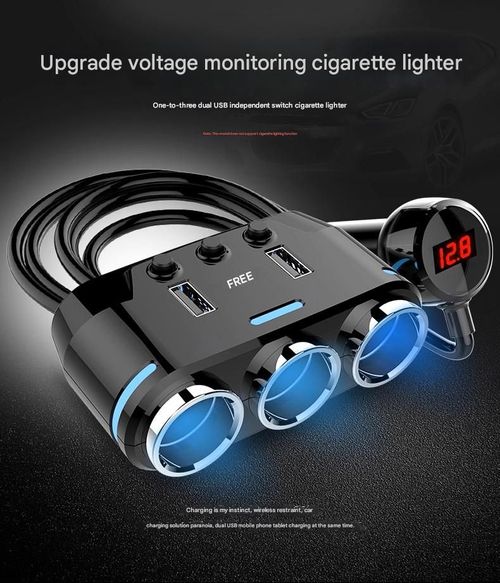 3-in-1 Fast Charging Car Charger! USB Car Adapter Plug Design, Charge Multiple Devices Simultaneously, Practical for Daily Commuting Long-Distance Trips
