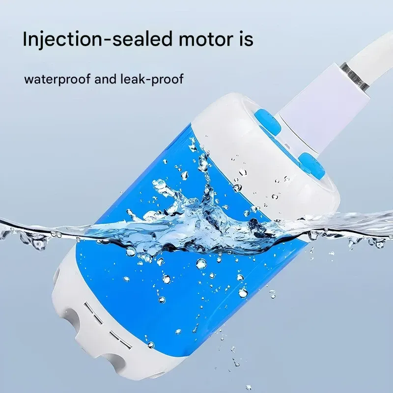 2m long Portable outdoor shower, camping shower pump, adjustable flow, electric shower with outdoor camping hose