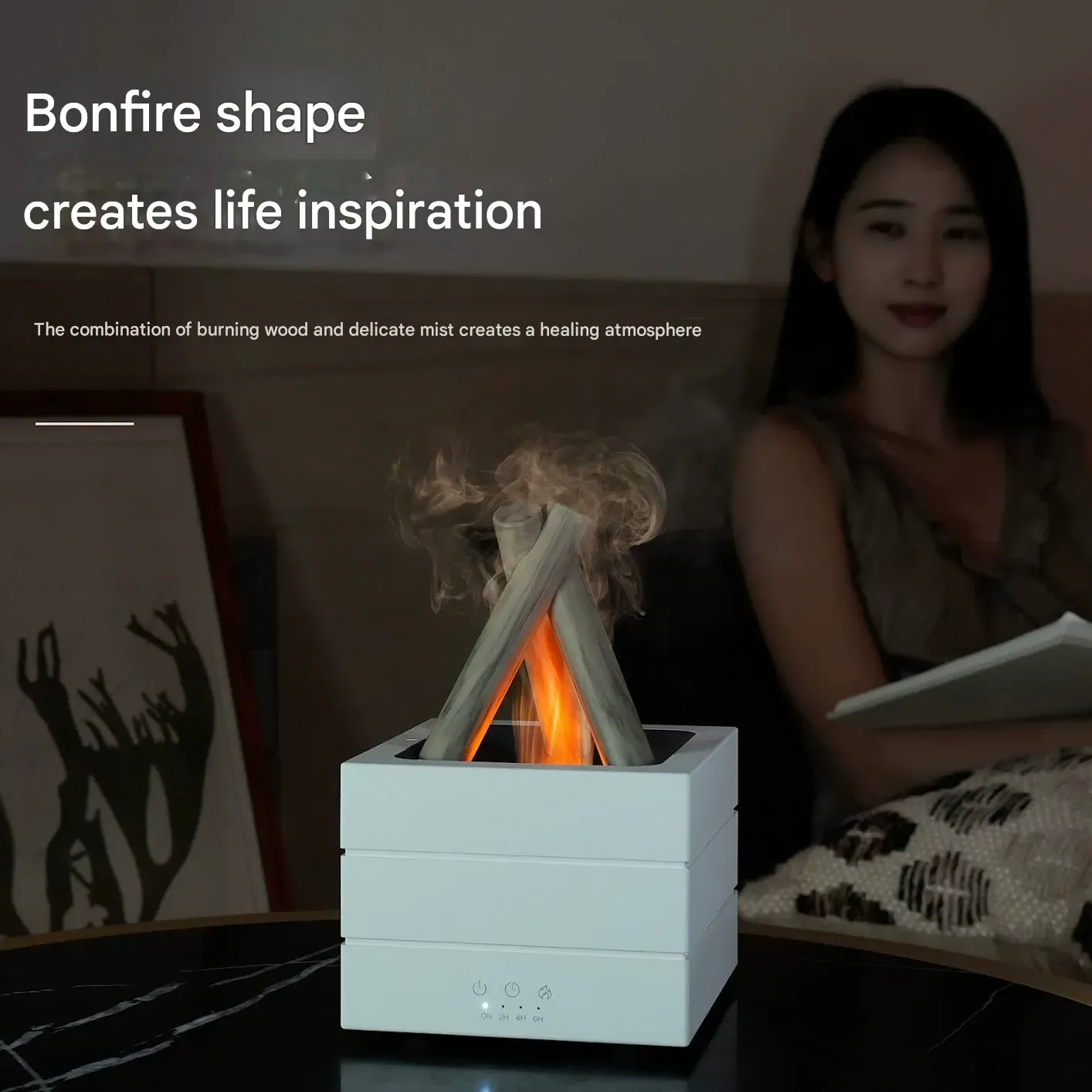 Hot Bonfire Flame Aromatherapy Diffuser Essential Oil Office Home USB Large Capacity Diffuser Air Humidifier