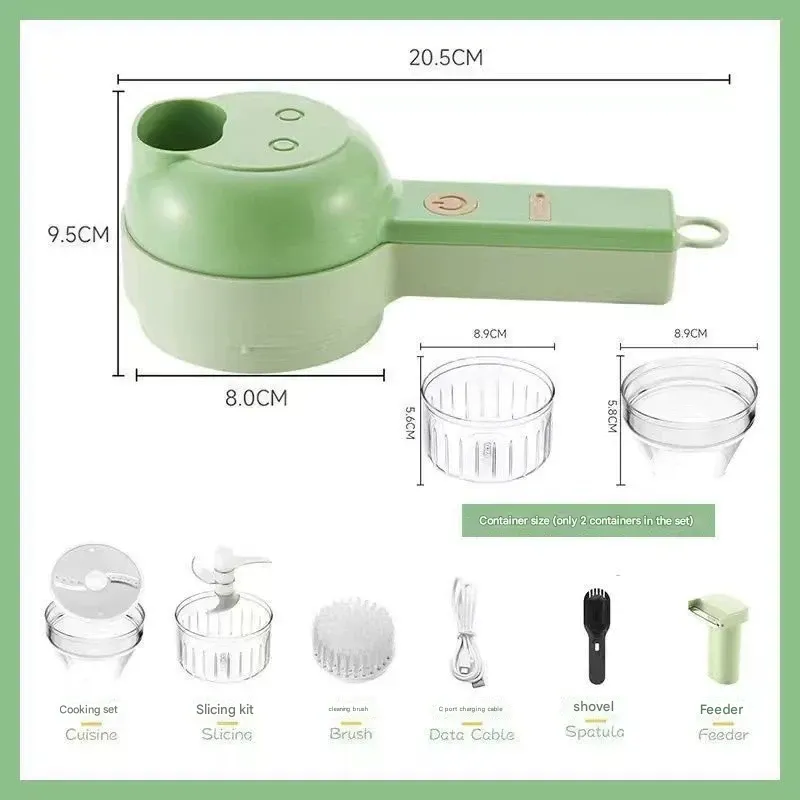 Electric multifunctional household small handheld food processor for cooking food supplements, garlic pounding and minced meat