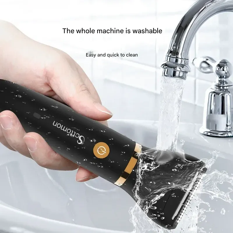 Men's multifunctional shaver, full body washable 3-in-1 shaver with storage base for electric shaver