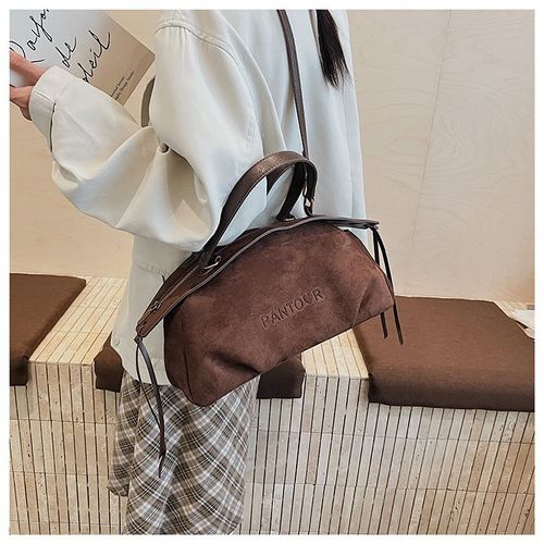 Korean version of Maillard hand-held tote bag women's 2025 autumn and winter new style retro versatile shoulder bag commuter messenger bag
