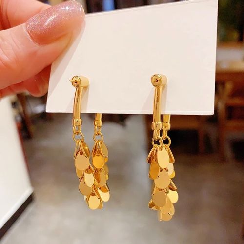 Light luxury earrings retro high-end temperament tassel earrings trendy internet celebrity earrings cold style
