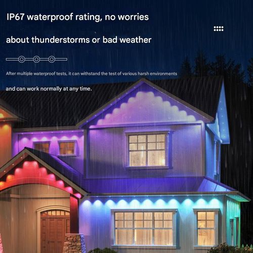 Tuyai Eaves Light APP Remote Control Intelligent Colorful Voice Control Garden Indoor Decorative String Lights
