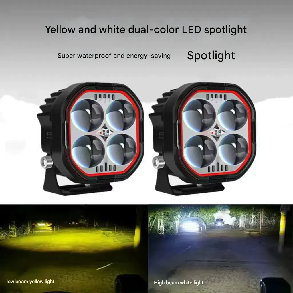 High Brightness Motorcycle Spotlight with Adjustable Bracket