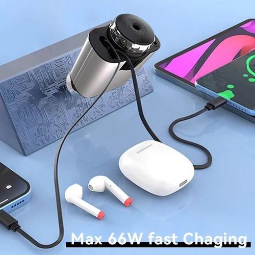 Smart Portable Car Air Freshener with Starlight Diffuser ,Intelligent Sensing & Atmosphere Lighting - Retractable Car Charger & Aromatherapy Diffuser ,Halloween Perfect Gift for Men