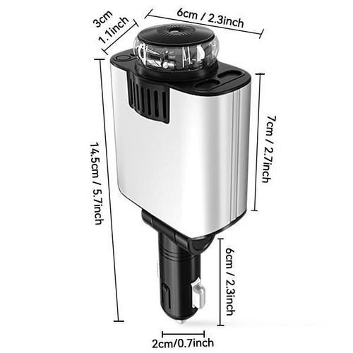 Smart Portable Car Air Freshener with Starlight Diffuser ,Intelligent Sensing & Atmosphere Lighting - Retractable Car Charger & Aromatherapy Diffuser ,Halloween Perfect Gift for Men