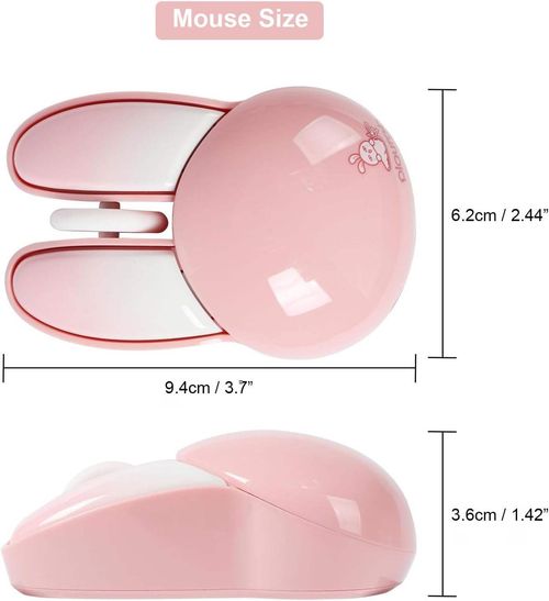 2.4G Wireless Mouse for Laptops, Desktops, Offices, Homes, Rabbit Shaped Silent Mouse for Gaming