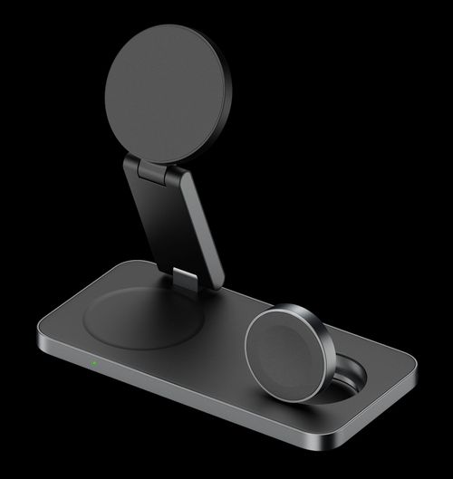 New multi-functional 3-in-1 wireless charging phone stand with 25W magnetic fast charging for desktops.
