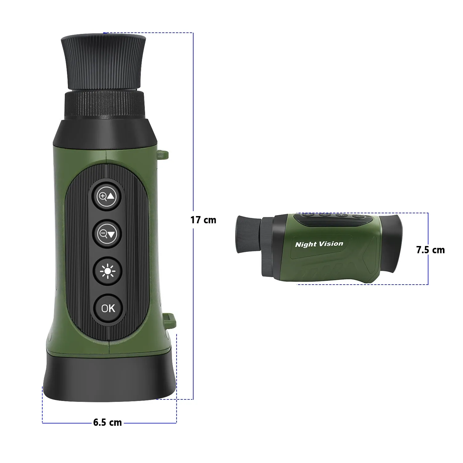 High-resolution monoculars with video and photography capabilities, birdwatching scope with high digital magnification, DT19 infrared night vision device.