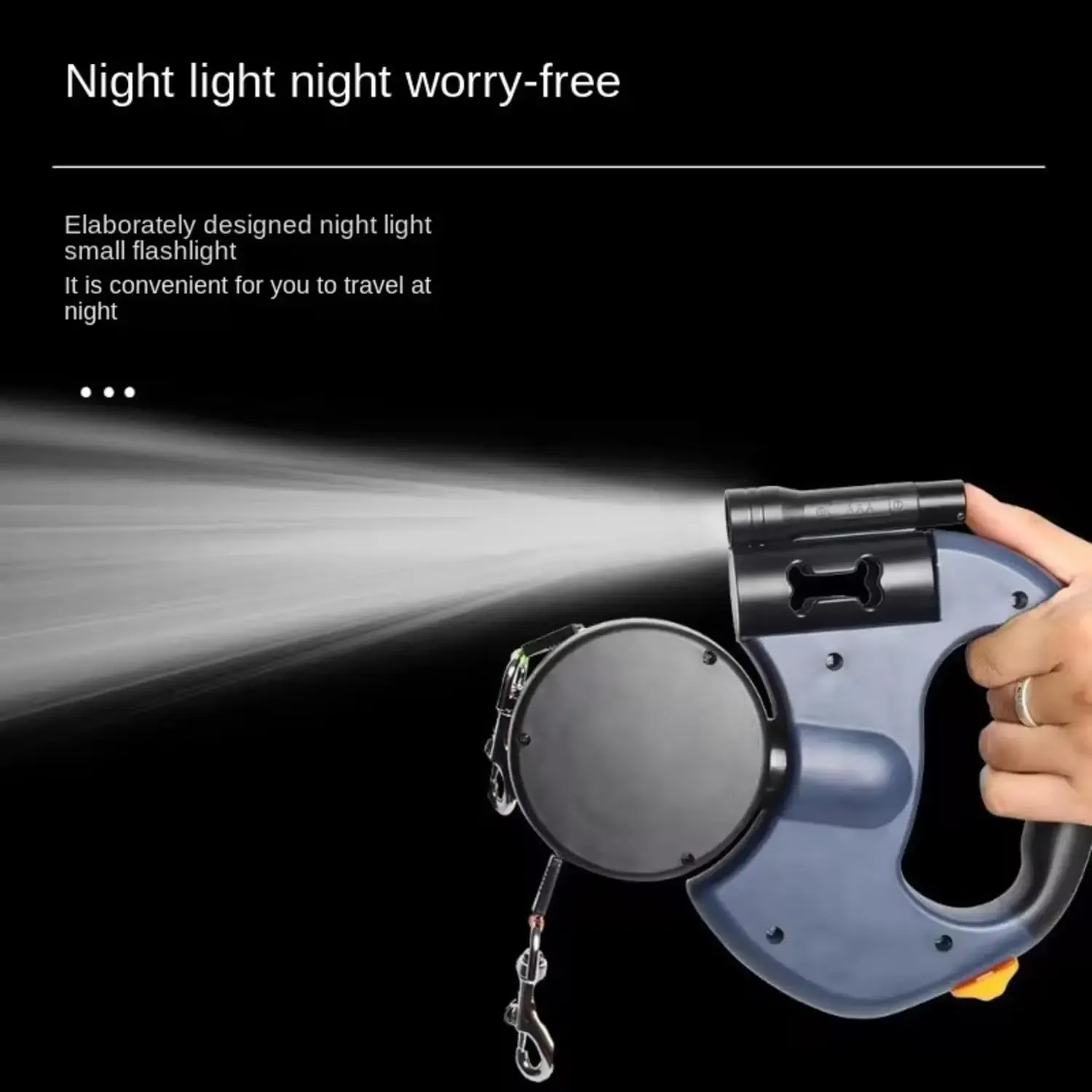 Dual Doggie Retractable Leash with Light (LED), 360 Coupler, Retractable Leash for Two Dogs
