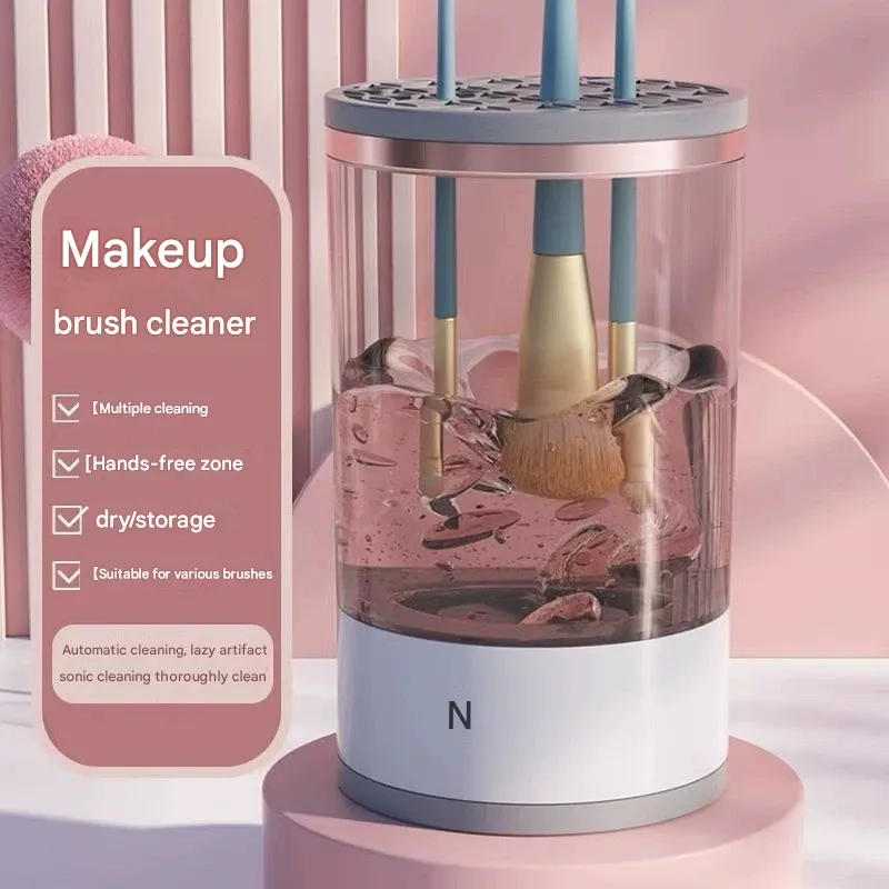 Makeup brush cleaner automatic brush washer quick-drying tool plug-in lazy electric cleaning brush