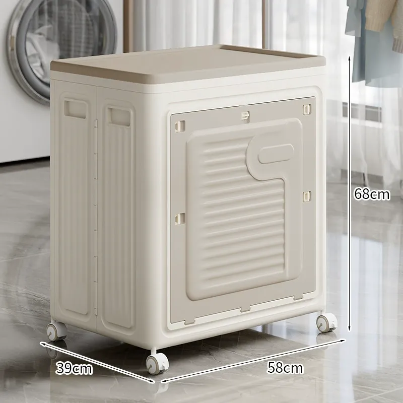Folding storage box household large capacity thickened clothes storage box living room bedroom with lid plastic storage box