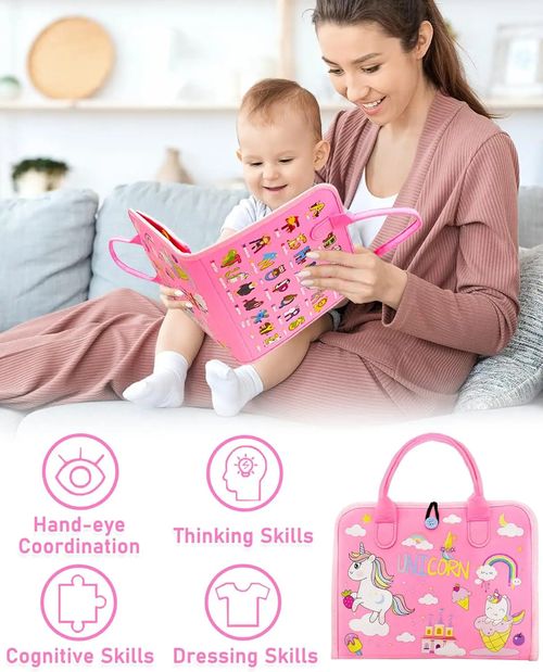 Early childhood learning board educational puzzle toy felt learning board children's activity board felt busy board