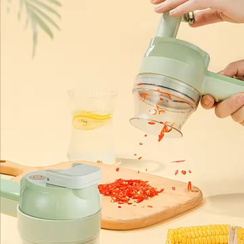 Cordless Electric Vegetable Chopper New Multi-functional Household Food Processor for Dicing, Mincing Garlic & Meat - Portable & Efficient Kitchen Gadget