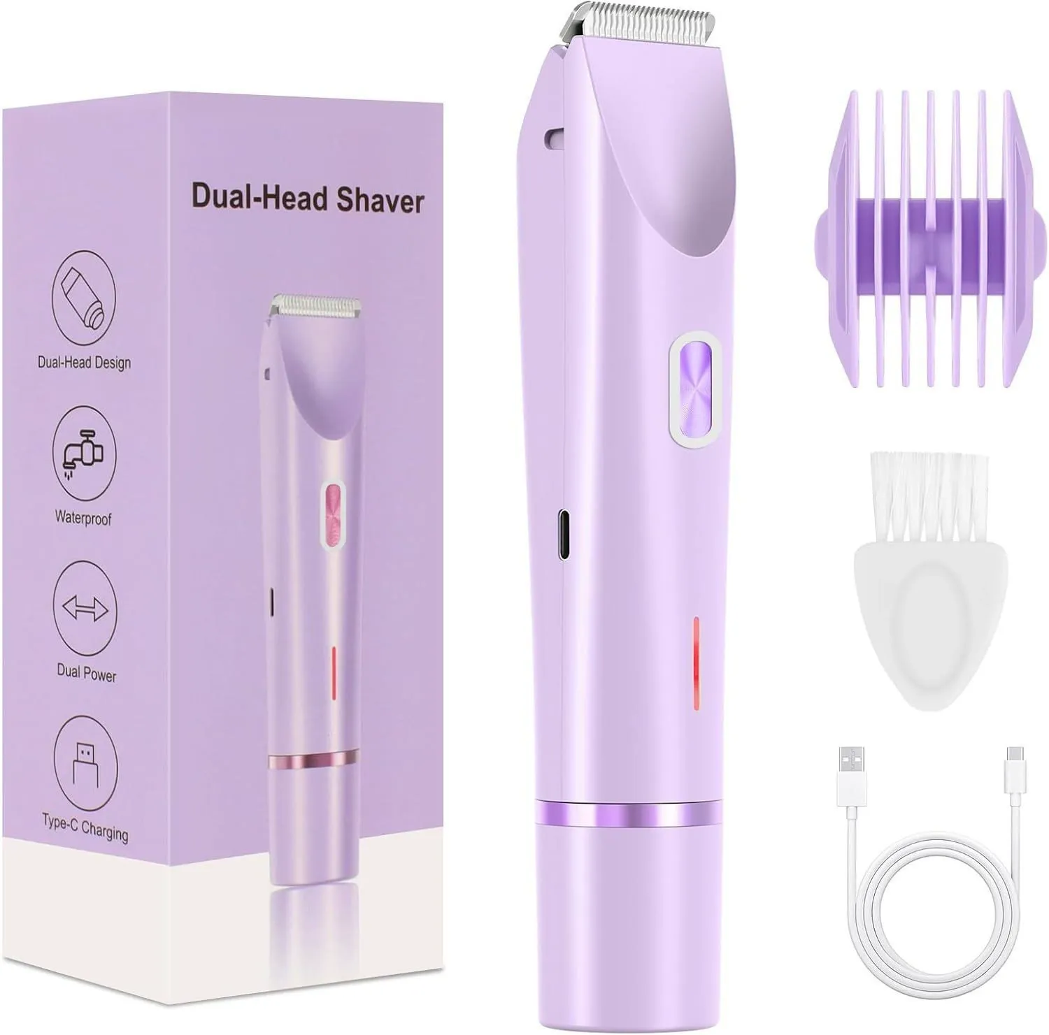 Double head shaver private parts women hair removal instrument hair trimmer hair clipper electric epilator