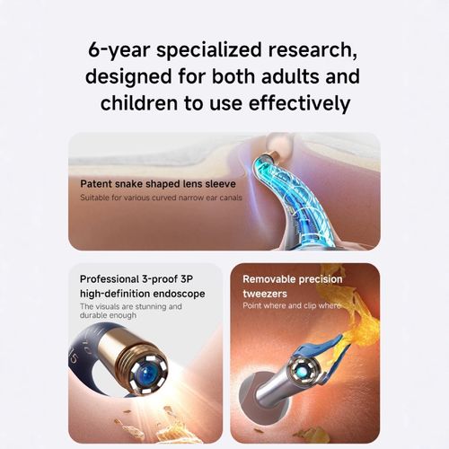 Every family needs this tool! Visual ear care appliance ear picker ear spoon 3.5mm personal care product endoscope digging