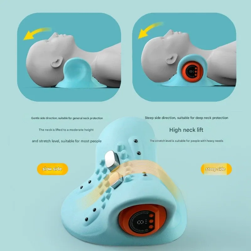 It's really relaxing to have a massage every day. shoulder and neck massager massage pillow portable home electric kneading neck EMS hot compress pulse