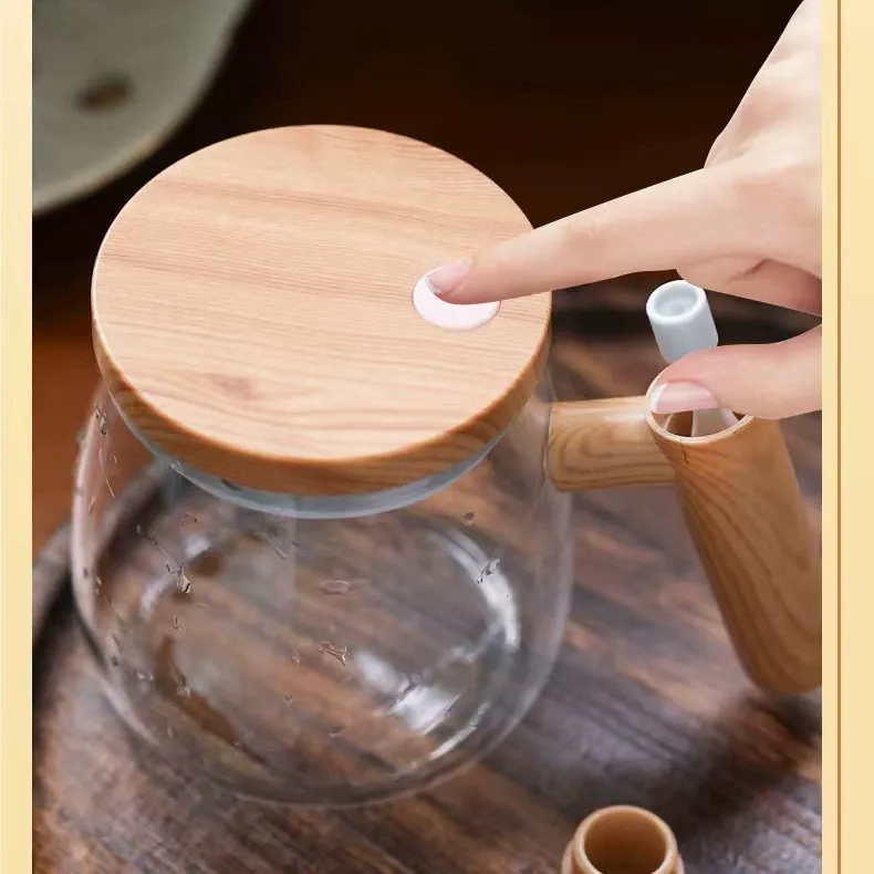 Automatic Electric Stirring Glass Mug - Ins Style Self-Mixing Cup for Coffee Powder Honey, Quiet Rechargeable Travel Tumbler with Whisk for Drinks & Medicine